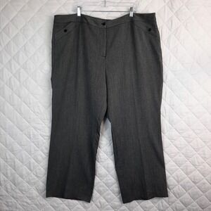 Studio 1940 Trousers Gray Straight Leg Dress Pants Womens 26W Academia Career